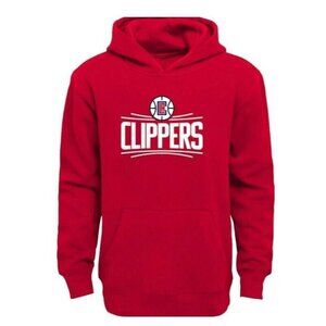 NBA Los Angeles Clippers Boys Size M (8/10) Youth Flux Pullover Hoodie Red